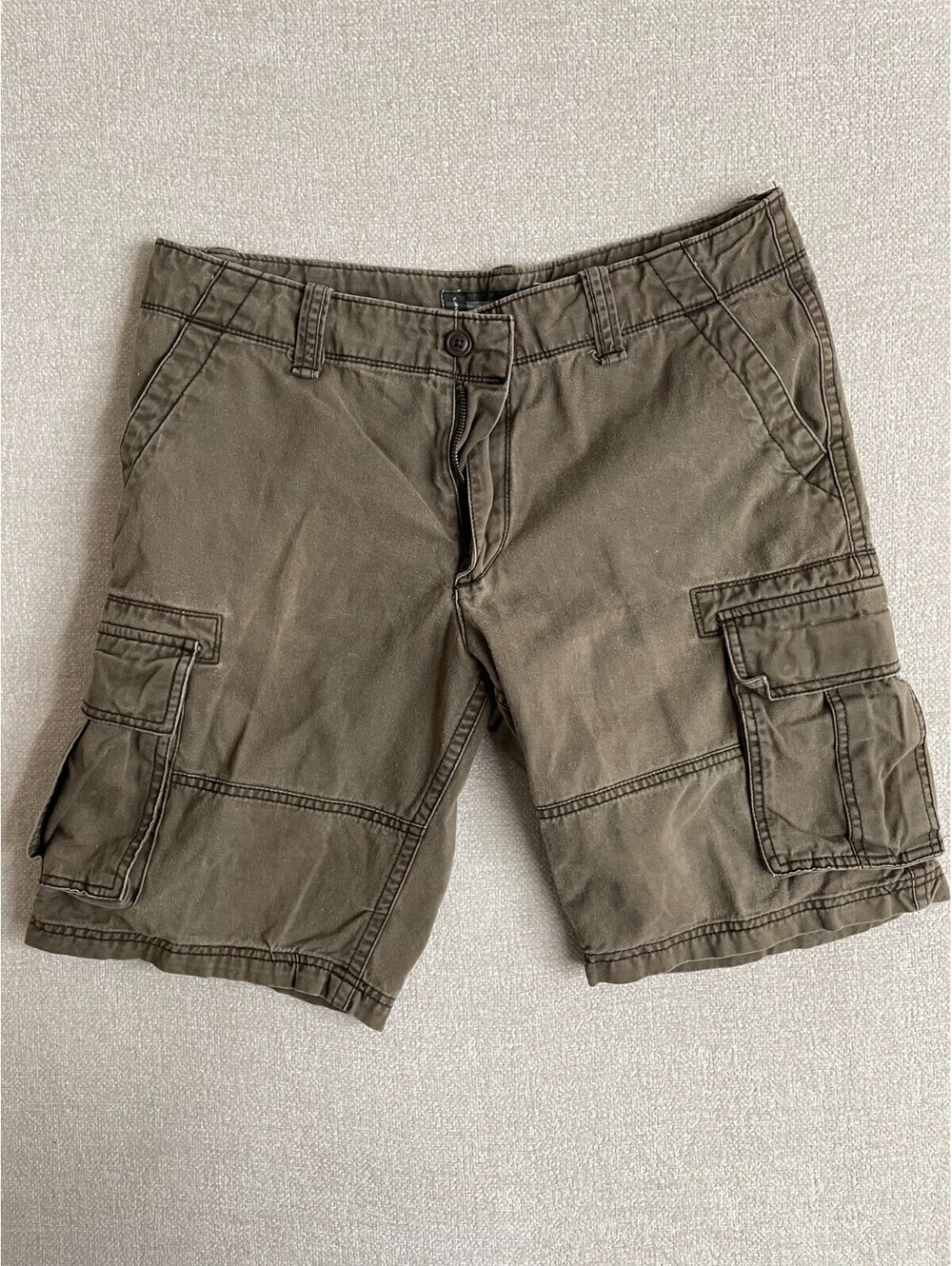 Old Navy Men’s Cargo Shorts Size 33 Faded Olive Brown Cotton Utility